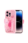 iPhone 14 Pro Kılıf Kamera Korumalı Figür Tasarımlı NVTH Kapya Kapak-Pembe Koyu