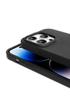 iPhone 14 Pro Kılıf Magsafe Şarj Özellikli Sıvı Teknolojili Silinebilir Sert NVTH Kivi Kapak-Siyah