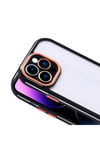 iPhone 14 Pro Max Kılıf Kamera Korumalı Renkli Kenar ve Çerçeve Tasarımlı NVTH Vitamin Kapak-Yeşil