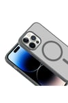 iPhone 14 Pro Max Kılıf M-safe Şarj Özellikli NVTH Babet Kapak - Mavi