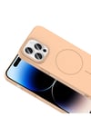 iPhone 14 Pro Max Kılıf Magsafe Şarj Özellikli NVTH Ruby Silikon Kapak - Lacivert