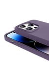 iPhone 14 Pro Max Kılıf Magsafe Şarj Özellikli Sıvı Teknolojili Silinebilir Sert NVTH Kivi Kapak-Siy