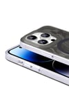 iPhone 14 Pro Max Kılıf Magsafe Şarj Özellikli Fırça Boya Desenli NVTH Palet Kapak - Mor