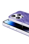 iPhone 14 Pro Max Kılıf Magsafe Şarj Özellikli Fırça Boya Desenli NVTH Palet Kapak - Mor