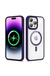 iPhone 14 Pro Max Kılıf Magsafe Wireless Şarj Özellikli Silikon NVTH Ege Kapak - Pembe