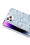 iPhone 14 Pro Max Kılıf Simli 3D Desenli NVTH Hacar Kapak - Pembe-Mor
