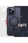 iPhone 14 Pro Max NVTH Uyumlu Wireless Şarj Özellikli NVTH Hibrit Magsafe Kılıf-Derin Mor
