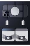 iPhone 14 Pro Max NVTH Uyumlu Wireless Şarj Özellikli NVTH Hibrit Magsafe Kılıf-Derin Mor