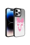 iPhone 14 Pro Max Uyumlu Aynalı Desenli Kamera Korumalı Parlak NVTH Mirror Kılıf-Süper Anne