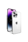 iPhone 14 Pro Max Uyumlu Kamera Korumalı Renkli Çerçeveli NVTH Garaj Kılıf-Gümüş