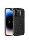 iPhone 14 Pro Max Uyumlu Kamera Korumalı Simli Lüks NVTH Koton Kılıf-Siyah