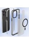 iPhone 14 Pro Max Uyumlu Mat Arka Yüzey Wireless Şarj Özellikli NVTH Locik Kılıf-Derin Mor