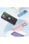 iPhone 14 Pro Max Uyumlu Mat Arka Yüzey Wireless Şarj Özellikli NVTH Locik Kılıf-Derin Mor