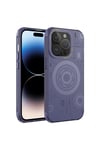 iPhone 14 Pro Max Uyumlu NVTH Wireless Şarj Özellikli Desenli Hot Kılıf-Derin Mor