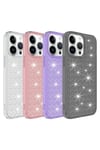 iPhone 14 Pro Uyumlu AiHTTgli Parlak Tasarımlı NVTH Snow Kılıf-Mor
