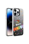 iPhone 14 Pro Uyumlu Desenli NVTH Silver Sert Kılıf-Kalp