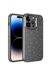 iPhone 14 Pro Uyumlu Kamera Korumalı Simli Lüks NVTH Koton Kılıf-Gri
