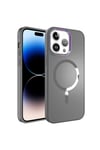 iPhone 14 Pro Uyumlu Magsafe Wireless Şarj Özellikli NVTH Stil Kılıf-Siyah