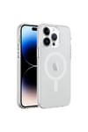iPhone 14 Pro Uyumlu NVTH Magsafe Şarj Özellikli Buzlu Transparan C-Pro Sert Kılıf-Renksiz