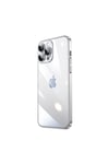 iPhone 14 Pro Uyumlu Sert PC Renkli Çerçeveli NVTH Riksos Kılıf-Gümüş