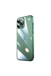 iPhone 14 Pro Uyumlu Sert PC Renkli Çerçeveli NVTH Riksos Kılıf-Yeşil