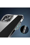 iPhone 14 Pro Uyumlu Standlı Şeffaf Silikon NVTH L-Stand Kılıf-Renksiz