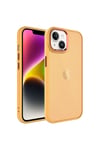 iPhone 14 Uyumlu Buzlu Sert PC NVTH May Kılıf-Turuncu