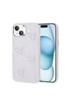 iPhone 14 Uyumlu Kabartma Figürlü Parlak NVTH Eralli Silikon Kılıf-Kalp