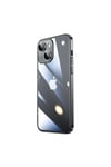 iPhone 14 Uyumlu Sert PC Renkli Çerçeveli NVTH Riksos Kılıf-Siyah
