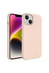 iPhone 14 Uyumlu Sıvı Teknolojili Silinebilir Sert NVTH Kivi Kılıf-Pembe Açık