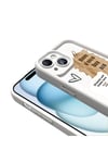 iPhone 15 Kılıf Kamera Korumalı Baskılı Arka Yüzey NVTH Klas Kapak - Açık Kahve