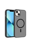 iPhone 15 Kılıf M-safe Şarj Özellikli NVTH Babet Kapak - Siyah