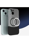 iPhone 15 Kılıf M-Safe Şarj Özellikli Mıknatıslı NVTH Duble Kapak - Lacivert