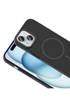 iPhone 15 Kılıf Magsafe Şarj Özellikli NVTH Ruby Silikon Kapak - Mürdüm