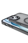 iPhone 15 Kılıf Magsafe Şarj Özellikli Mat Arka Yüzey NVTH Sio Kapak-Gri