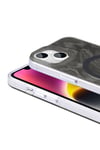 iPhone 15 Kılıf Magsafe Şarj Özellikli Fırça Boya Desenli NVTH Palet Kapak - Mor