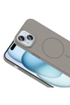iPhone 15 Kılıf Magsafe Şarj Özellikli NVTH Ruby Silikon Kapak - Mürdüm
