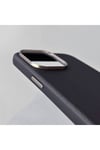 iPhone 15 Kılıf Magsafe Şarj Özellikli PU Deri NVTH Adora Kapak-Siyah