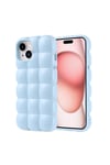 iPhone 15 Kılıf Parlak Esnek Silikon NVTH Dom Dom Kapak - Pembe