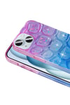iPhone 15 Kılıf Simli 3D Desenli NVTH Hacar Kapak - Pembe-Mavi