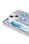 iPhone 15 Plus Uyumlu Kabartma Figürlü Parlak NVTH Minimini Silikon Kılıf-Pembe