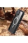 iPhone 15 Plus Uyumlu NVTH 1-1 Su Geçirmez Kılıf-Siyah