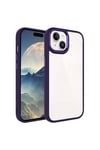 iPhone 15 Plus Uyumlu NVTH Krom Kılıf-Derin Mor