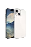 iPhone 15 Plus Uyumlu Sert PC Renkli Çerçeveli NVTH Riksos Kılıf-Gümüş
