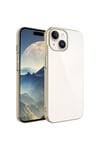 iPhone 15 Plus Uyumlu Sert PC Renkli Çerçeveli NVTH Riksos Kılıf-Gold