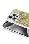 iPhone 15 Pro Kılıf Çiçek Desenli Parlak Taşlı Sert Silikon NVTH Garden Kapak - Mor