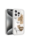 iPhone 15 Pro Kılıf Kamera Korumalı Baskılı Arka Yüzey NVTH Klas Kapak - Koyu Kahve