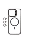 iPhone 15 Pro Kılıf Magsafe Şarj Özellikli Standlı NVTH Magsafe Klon Lensli Kapak - Turuncu
