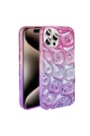 iPhone 15 Pro Kılıf Simli 3D Desenli NVTH Hacar Kapak - Beyaz