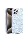 iPhone 15 Pro Kılıf Simli 3D Desenli NVTH Hacar Kapak - Beyaz